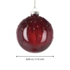 KarácsonyfagömbO8cm piros/csill @