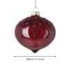 KarácsonyfagömbO8cm piros/csill @