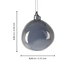 Karácsonyfagömb O8cm szürke @