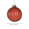 Karácsonyfagömb O6cm piros/csill@