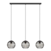 ALMANZORA Függ. E27 3x60W fek/réz