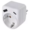 Adaptor 1x,1xUSB-A+1xUSB-C SCHUKO