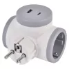 Adaptor 2x,1xUSB-A+1xUSB-C SCHUKO