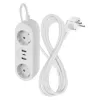 Hosszabbító 2 aljzat, 1,4m, 2xUSB-A, 1xUSB-C, 1,5mm2, fehér