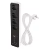 GOSMART hosszabbító 4 aljzat, 2m, kapcsolós, 1,5mm2 , USB-A, USB-C