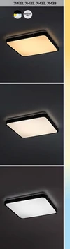 ALENZO mennyezeti lámpa LED 24W 29x29cm fekete