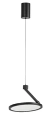 Ovidia függ. LED20W, H120cm fekete