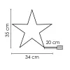 Xmas dekor csillag 20LED melegfehér