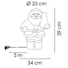 Xmas akril 80LED télapó hidegfehér