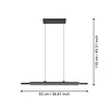 LED függeszték 3000K 3080lm fekete/fehér cannigi@