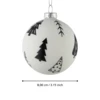 Karácsonyfagömb fenyős O8cm feh @