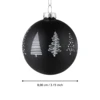 Karácsonyfagömb fenyős O8cm fek @