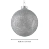 Karácsonyfagömb O8cm ezüst csill@