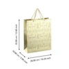 Ajándéktáska 26x32x10cm arany @