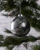 Karácsonyfagömb O10cm fek/ezüst @