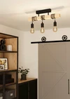 TOWNSHEND Menny.E27 3x60W fekete 32915 HELYETT