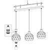 ROCCAFORTE Függ.E14 3x40W fekete/ar