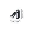 SARRIA LED-es fali GU10 1x5W fekete 1*400lm