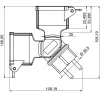 Ipari elosztó-csatlakozóalj 16A IP44 250VAC, 2xSCHUKO, max. 3680W