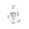 IDEAL LUX CARLTON SP12 ORO függeszték