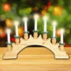 Xmas gyertyapiramis, 7db izzó, lakkozott fa