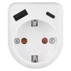 Adaptor 1x,1xUSB-A+1xUSB-C SCHUKO
