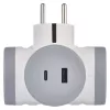 Adaptor 2x,1xUSB-A+1xUSB-C SCHUKO