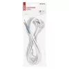 EMOS dugós csatlakozóvezeték H05VV-F 3x1,5mm2, fehér, 5m