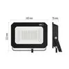 LED fényvető lapos 30W fekete 4000K IP65