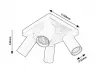 Yorli,beltszpotGU10 4x7W,22x22fek.
