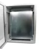 Műanyag szekrény átlátszó ajtós 500x400x175 + szerelőlap IP65