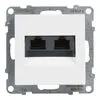 SUNO 2xRJ45 Cat.6 UTP csatlakozóaljzat fehér