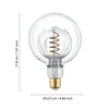 LED E27 G125 2W 2000K 80Lm smok@