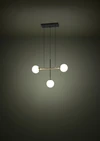 PAZ függeszték 3xE14 fekete/szálcsiszolt sárgaréz/fehér 3X40W E14