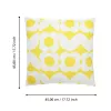 Párna 45X45X11cm sárga/fehér Tsunan@