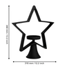 Gyertyatartó csillag 34cm fek @