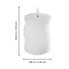 LED gyertya O7x10cm fehér Otobe@