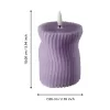 LED gyertya O7x10cm lila Otobe@