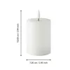 LED gyertya O7,5x10cm fehér Leskino@