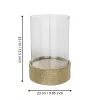 Gyertyatartó 33cm arany/átlátszó@