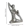 Szobor ülő nő 26cm antik ezüst@ Siocon