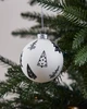 Karácsonyfagömb fenyős O8cm feh @