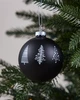 Karácsonyfagömb fenyős O8cm fek @