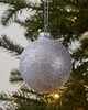 Karácsonyfagömb O8cm ezüst csill@