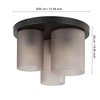 COLOMERA Mennyezeti E27 3x40W fk/szü