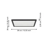ROVITO LED-CCT menny 390x390 21W @ IP44
