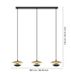 NUVANO LED függ GU10 3x4,5W fek/ar