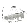 ANTELAO LED függeszték 39W 115x32cm króm/kristály