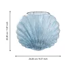 Üveg váza kagyló 20cm kék Sujia@ SUJIA