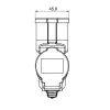 Ipari elosztó-csatlakozóalj 16A IP44 250VAC, 2xSCHUKO, max. 3680W